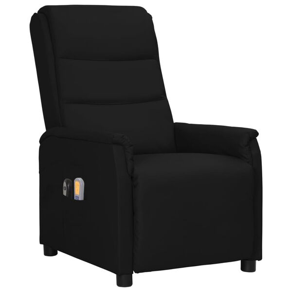 vidaXL Sill&oacute;n de masaje el&eacute;ctrico cuero sint&eacute;tico negro