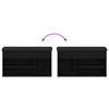 vidaXL Banco para zapatos Negro 80 x 30 x 45 cm Madera contrachapada