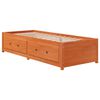 vidaXL Sof&aacute; cama sin colch&oacute;n madera maciza pino marr&oacute;n cera 90x200 cm