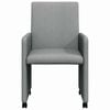 vidaXL Sillas de Comedor con Ruedas 2 pcs Gris claro 57 x 66 x 94 cm