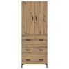 vidaXL Alacena Roble artesanal 69,5 x 34 x 180 cm Madera contrachapada