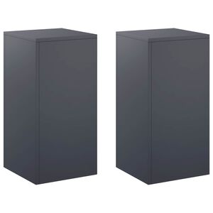vidaXL Soporte de plantas 2 pcs Gris antracita 30 x 30 x 60 cm