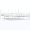 vidaXL Estructura cama sin colch&oacute;n con estribo metal blanco 183x213 cm