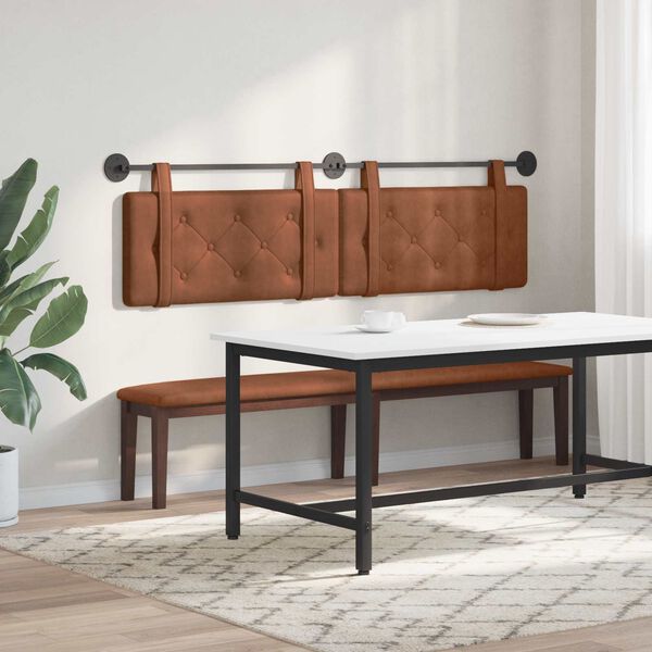 vidaXL Cabecera Colgante Marr&oacute;n 190 x 55 x 5 cm PU antiguo