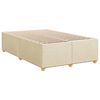 vidaXL Cama box spring con colchón tela color crema 120x200 cm