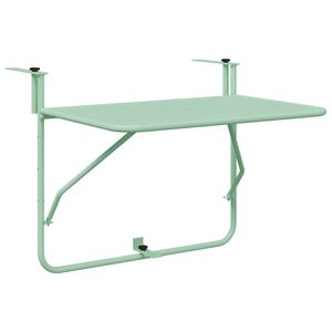 vidaXL Mesa Colgante de Balc&oacute;n Verde menta 60 x 39 x 65 cm Acero