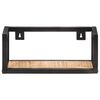 vidaXL Estantes de pared 2 unidades 40 cm madera de mango rugosa