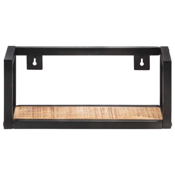 vidaXL Estantes de pared 2 unidades 40 cm madera de mango rugosa