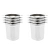 vidaXL Bandejas Gastronorm 8 unidades GN 1/6 200 mm acero inoxidable