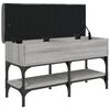 vidaXL Banco zapatero madera de ingenier&iacute;a gris Sonoma 82x32x45 cm
