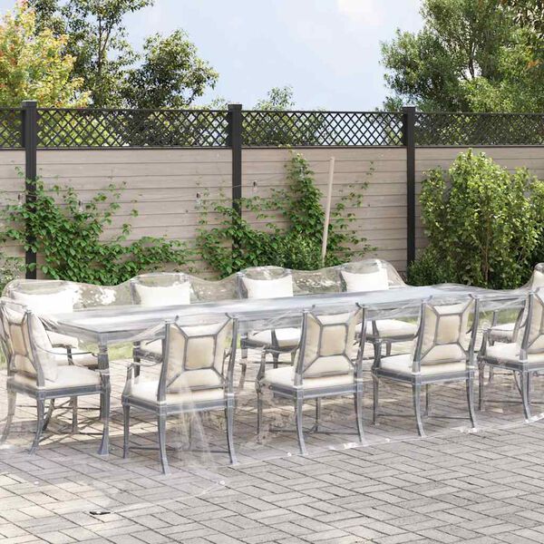 vidaXL Lona transparente con ojales PVC 4x10 m