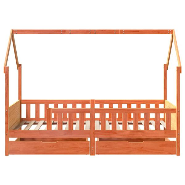 vidaXL Estructura de cama para ni&ntilde;os con cajones madera pino 90x200 cm