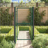 vidaXL Puerta de valla de acero 100 x 175 cm verde