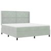 vidaXL Cama tipo Box Spring con LED Gris Claro 180 x 200 cm Terciopelo