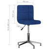 vidaXL Sillas de comedor giratorias 2 unidades tela azul