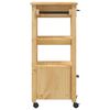 vidaXL Carrito de cocina MONZA madera maciza de pino 48x40x88,5 cm