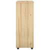 vidaXL Gabinete rodante Marr&oacute;n 53 x 39 x 103 cm Madera de Pino Macizo