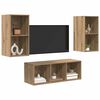 vidaXL Conjunto de mueble de TV 3 pcs Roble artesanal