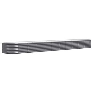 vidaXL Jardinera arriate acero galvanizado antracita 440x80x36 cm
