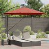 vidaXL Parasol de cantilever tipo plátano Terracota 294 x 294 x 248 cm