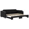 vidaXL Sof&aacute; cama nido tela negro 80x200 cm