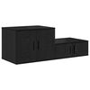 vidaXL Armario de almacenamiento 2 pcs Roble Negro 108 x 41 x 40 cm