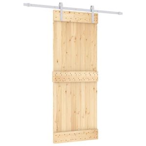 vidaXL Puerta Corredera 80 x 210 cm Natural y Blanco