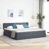 vidaXL Cama con almacenamiento Gris oscuro 200 x 200 cm Terciopelo