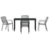 vidaXL Conjunto de Comedor de Jard&iacute;n 5 pcs Antracita