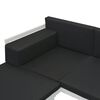 vidaXL Set de muebles de jard&iacute;n 5 piezas textilene aluminio negro