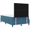 vidaXL Cama Box Spring LED con colch&oacute;n Azul Oscuro 120 x 190 cm tela