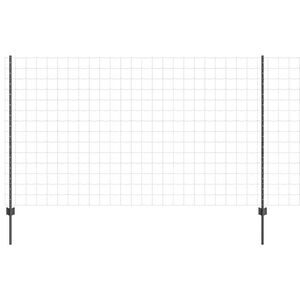 vidaXL Valla con Poste Gris
