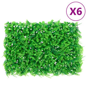 &nbsp;vidaXL Valla de hojas de helecho artificial 6 uds verde 40x60 cm