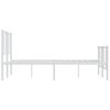 vidaXL Estructura cama sin colch&oacute;n con estribo metal blanco 120x200 cm
