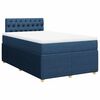 vidaXL Cama box spring con colch&oacute;n tela azul 120x190 cm