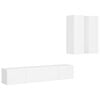 vidaXL Set de muebles de sal&oacute;n TV 4 piezas madera de ingenier&iacute;a blanco