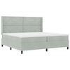 vidaXL Cama tipo Box Spring Gris Claro 200 x 200 cm Terciopelo