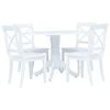 vidaXL Conjunto de comedor 5 piezas madera maciza de caucho blanco