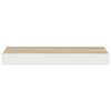 vidaXL Estante flotante de pared 2 uds MDF roble y blanco 40x23x3,8 cm