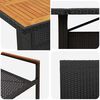 vidaXL Conjunto de Comedor de Jard&iacute;n 9 pcs Negro rat&aacute;n sint&eacute;tico