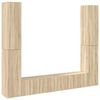 vidaXL Set de muebles sal&oacute;n TV 6 pzas madera ingenier&iacute;a roble Sonoma