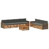 vidaXL Conjunto de sof&aacute;s de exterior 8 uds. Natural y Antracita