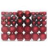 vidaXL Bolas de Navidad 100 unidades rojo tinto 3 / 4 / 6 cm