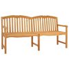 vidaXL Banco Tallado a Mano en Forma de Rosa 180,5 x 60 x 96 cm
