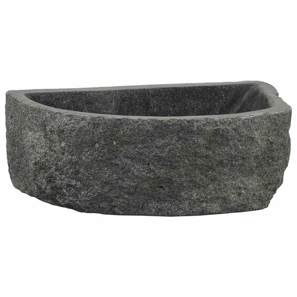 vidaXL Lavabo montado en la pared Gris 45 x 35 x 15 cm Piedra de r&iacute;o