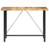 vidaXL Mesa de bar madera maciza de mango rugosa 150x70x107 cm