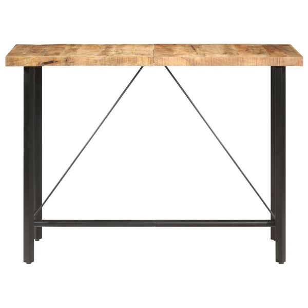 vidaXL Mesa de bar madera maciza de mango rugosa 150x70x107 cm