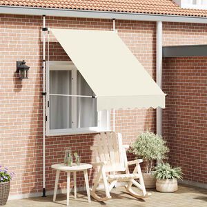 vidaXL Toldo retr&aacute;ctil de operaci&oacute;n manual 150 cm crema