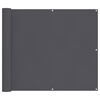 vidaXL Biombo para balc&oacute;n de tela oxford antracita 90x500 cm