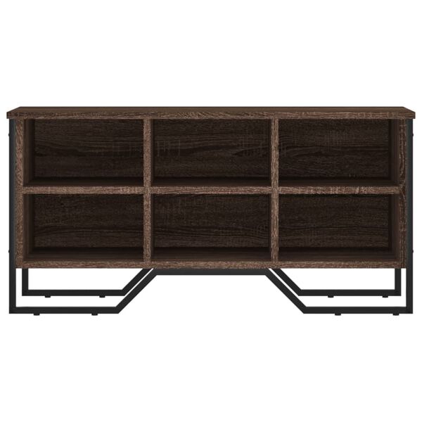 vidaXL Zapatero de madera de ingeniería marrón roble 90x38x45,5 cm